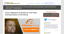 Desktop Screenshot of citronresearch.com